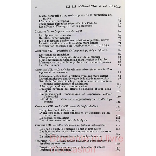 De la naissance à la parole.-