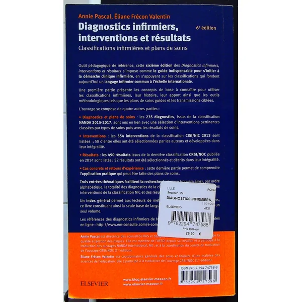 Diagnostics infirmiers, interventions et résultats-1 Classifications infirmières et plans de soi
