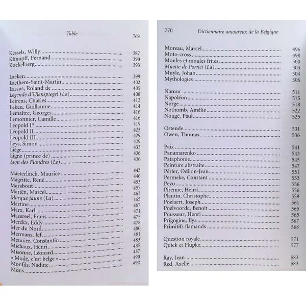 Dictionnaire Amoureux de la Belgique