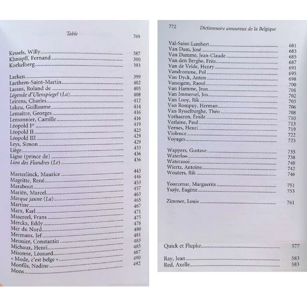 Dictionnaire Amoureux de la Belgique