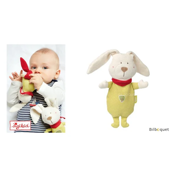 Doudou bouillote Lapin 29cm - Sigikid Green