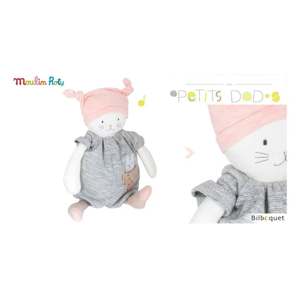 Doudou musical chat Moon - Les Petits Dodos - Moulin Roty