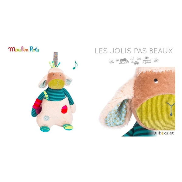 Doudou musical Mouton - Les Jolis Pas Beaux