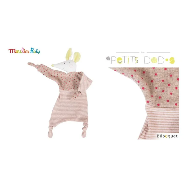 Doudou plat Nine la souris - Les Petits Dodos - Moulin Roty