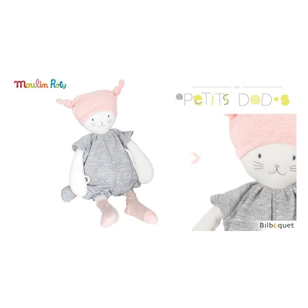 Doudou Poupée Moon le chat 34 cm - Les Petits Dodos - Moulin Roty