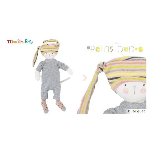 Doudou Poupée Nin-Nin le lapin 36 cm - Les Petits Dodos - Moulin Roty