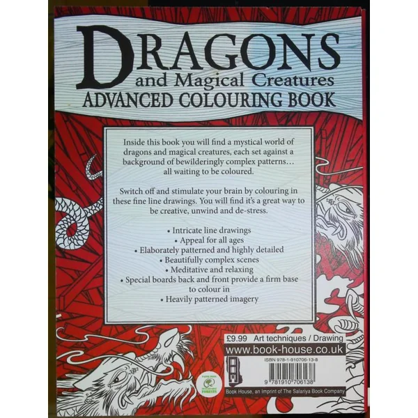 Dragons & Magical Creatures Advanced Colouring Book