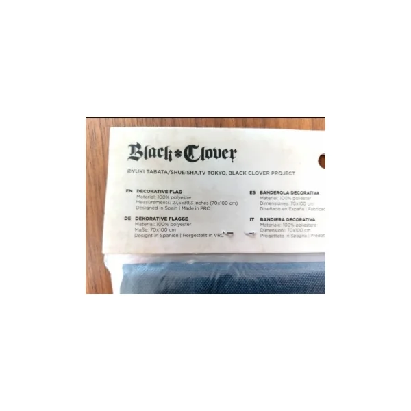 Drapeau Mural Officiel Black Clover - Asta 70x100cm - Neuf