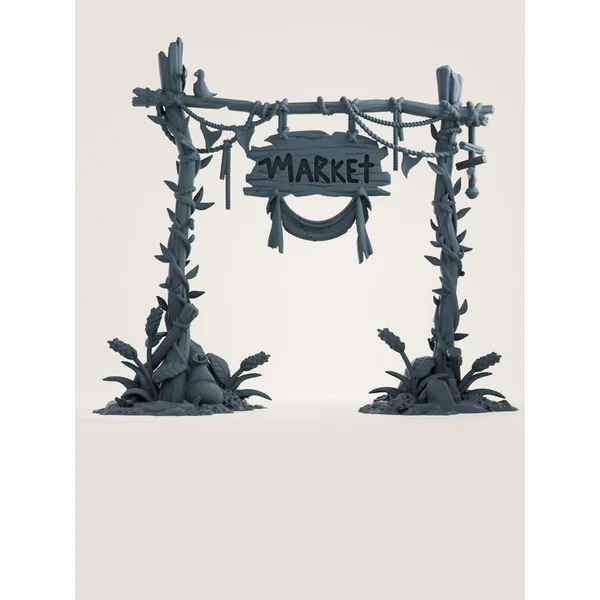 Décors de marché médiéval