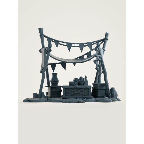 Décors de marché médiéval