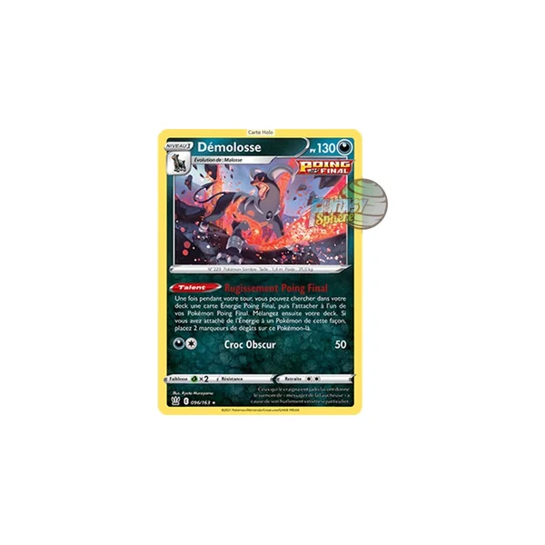 Démolosse - Holo Rare 96/163_H - Epee et Bouclier Style de Combat