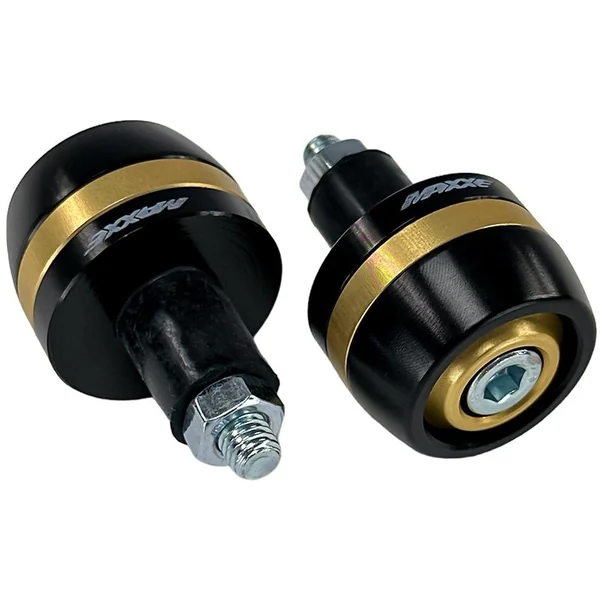 Embouts de guidon Alu 002 noir/or