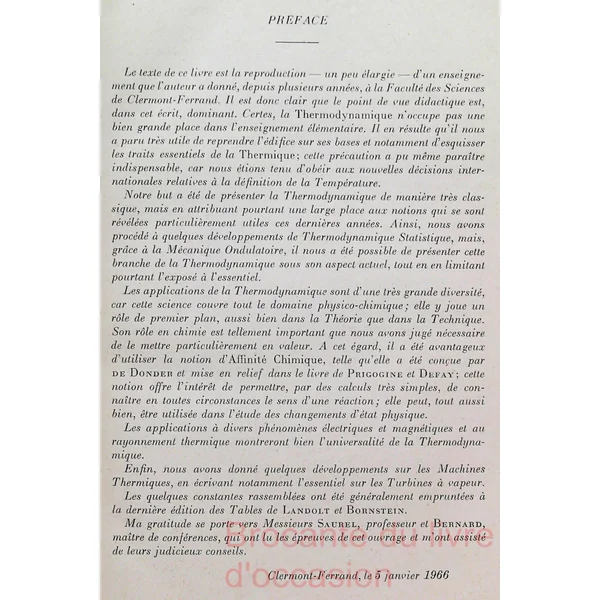 Emmanuel Dubois Thermodynamique