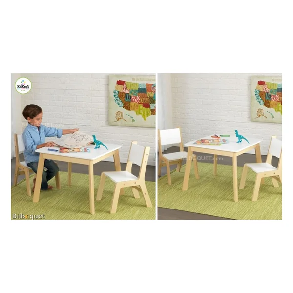 Ensemble table Moderne + 2 chaises - Mobilier pour chambre d'enfant