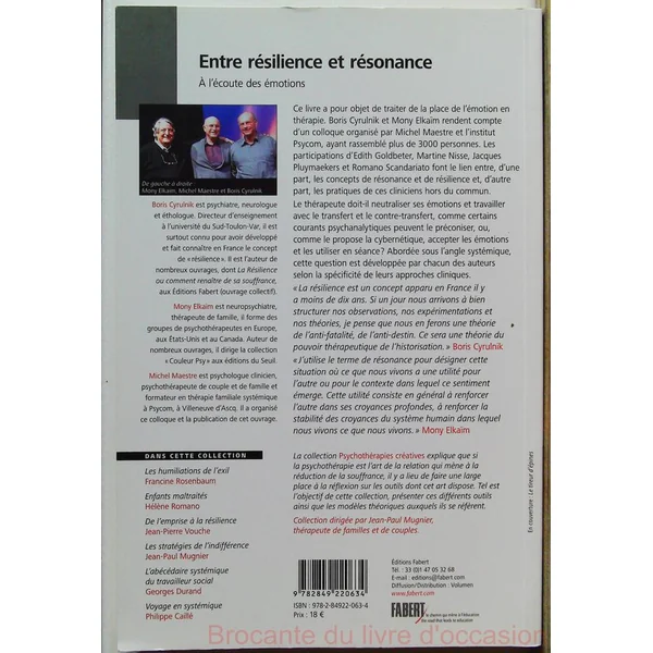 Entre résilience et résonance. A l'écoute des émotions