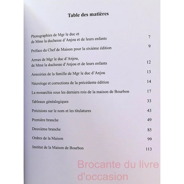 Etat present de la maison de Bourbon