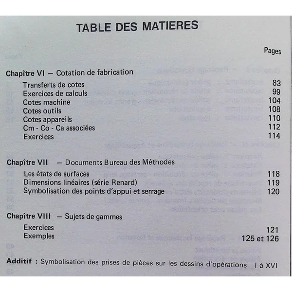 'eTUDE LOGIQUE DES GAMMES D'USINAGE
