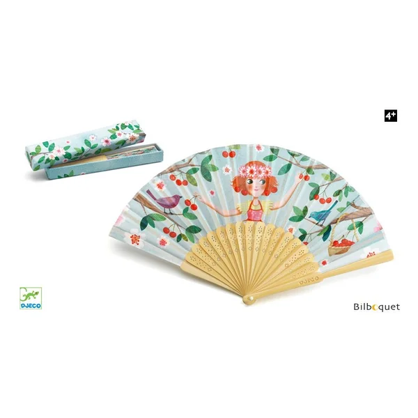 Eventail Cerisette - Accessoire pour les filles