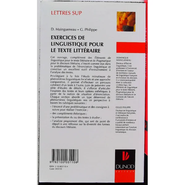 Exercices de linguistique pour le texte littéraire