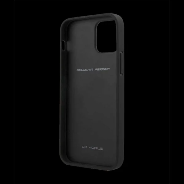 Ferrari coque iPhone 12 Pro (6.1") Cuir Noir FEODIHCP12MDG