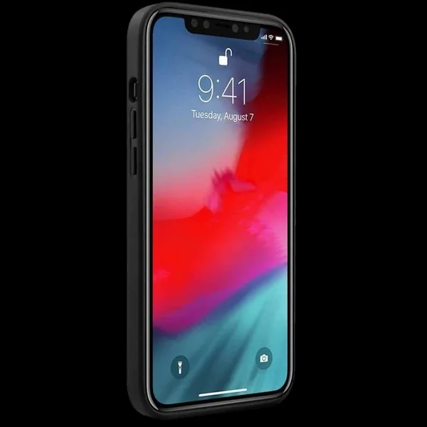 Ferrari coque iPhone 12 Pro Max (6.7") Cuir Noir FEODIHCP12LBK