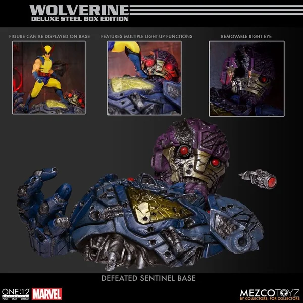FIGURINE WOLVERINE MARVEL 1/12 STEELBOX DELUXE MEZCO TOYS