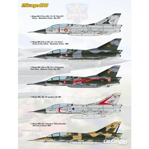 Formateur opérationnel Mirage IIIB (5 camouflages)