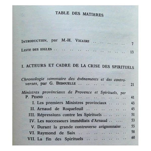 Franciscains D'Oc Le Spirituels ca 1280-1324