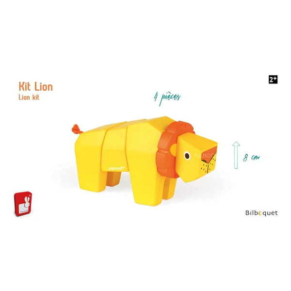 Funny Animal Kit Lion - Puzzle en bois
