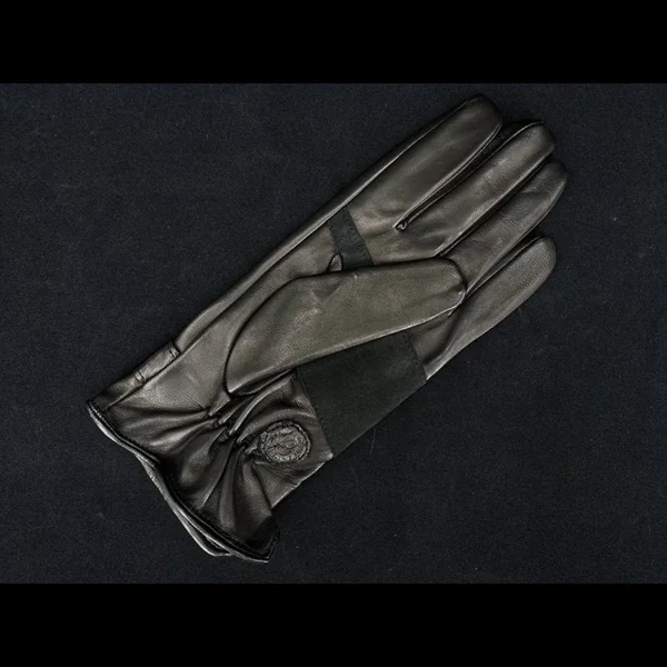 Gants de conduite Gulf Racing cuir noir Bande tricolore