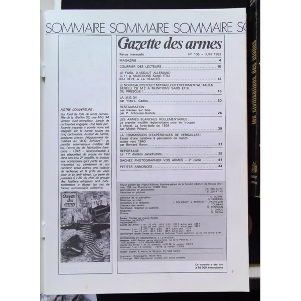Gazette des armes N° d'Avril-Aout 1982 relié