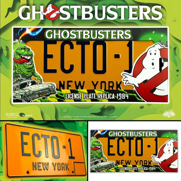 GHOSTBUSTERS Réplique Plaque d’immatriculation Ecto-1 Doctor Collector