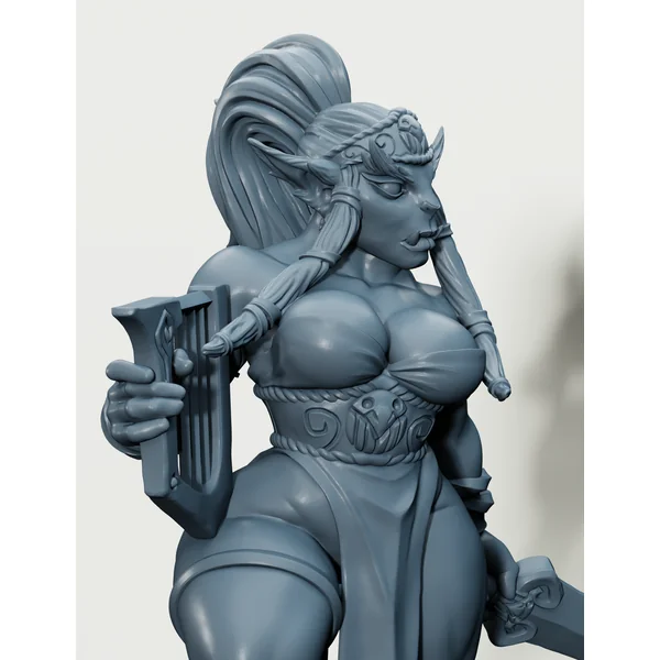 Gobeline barbare avec harpe