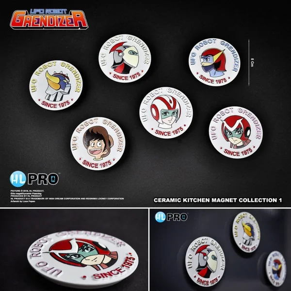 GOLDORAK Coffret 6 Magnets en Relief HL PRO