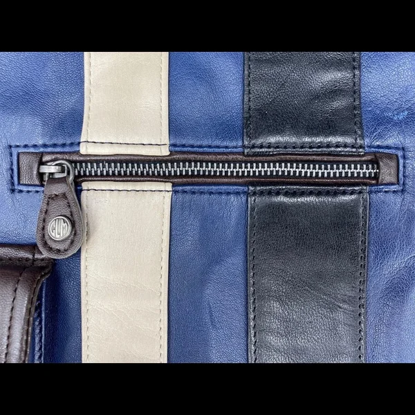 Grand Sac Cuir 24h Le Mans - Bleu Royal 26061