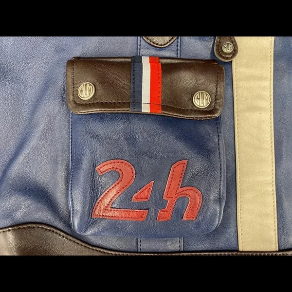 Grand Sac Cuir 24h Le Mans - Bleu Royal 26061