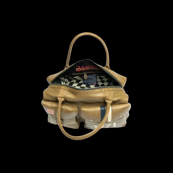 Grand Sac Cuir Steve McQueen 24H Du Mans Nolan Kaki