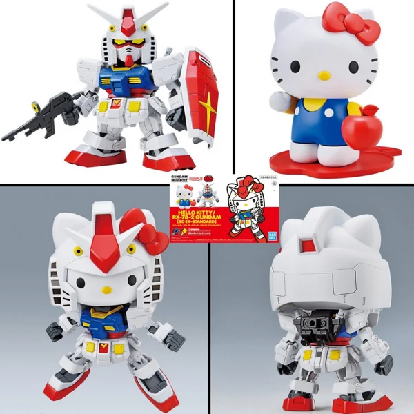 GUNDAM SD Hello Kitty RX-78-2 Gundam SD EX Bandai Gunpla