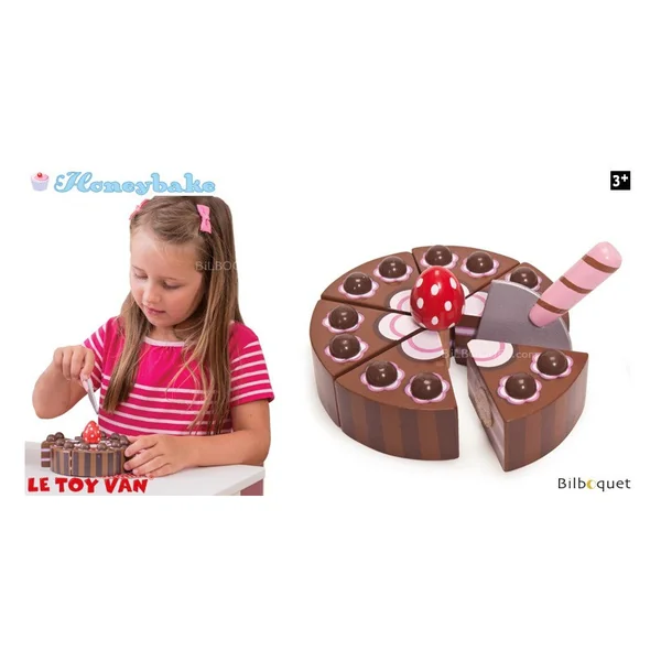 Gâteau au chocolat - Jouet d'imitation en bois