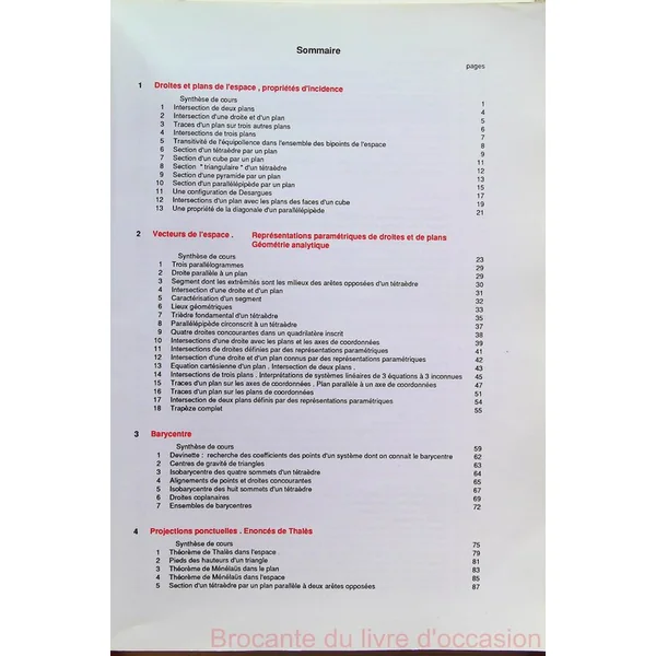 Géométrie de l'espace et du plan