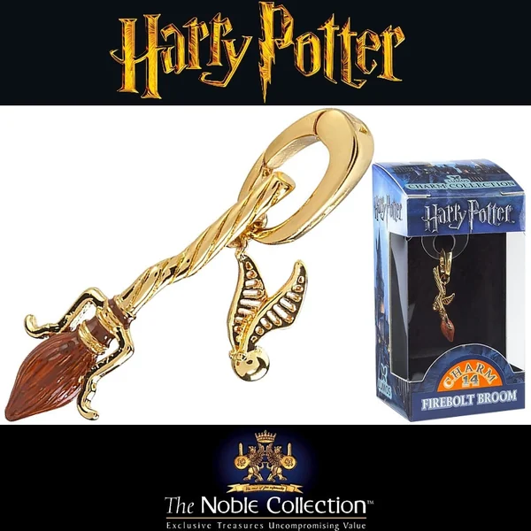 HARRY POTTER Charm Lumos Balai Eclair de Feu Noble Collection