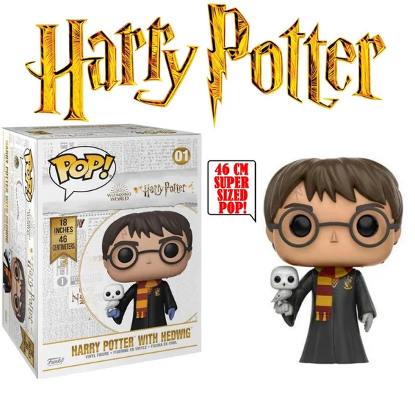 HARRY POTTER Figurine Harry & Hedwige Super Sized POP!