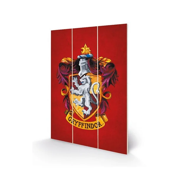 HARRY POTTER - Gryffindor Crest - Impression sur bois 20x29.5