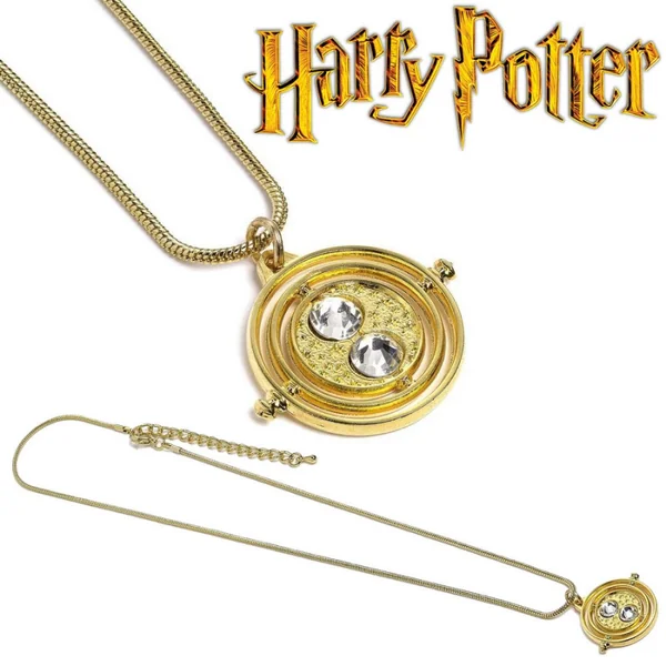HARRY POTTER Pendentif & Collier Retourneur de temps Plaqué or