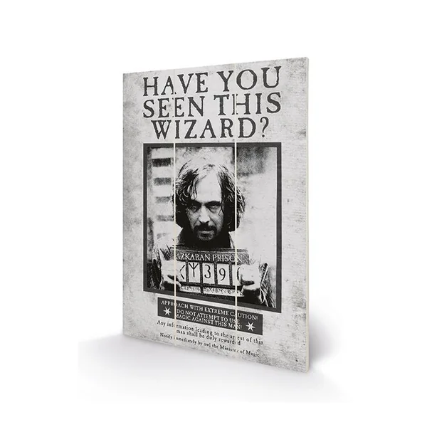 HARRY POTTER - Sirius Wanted - Impression sur bois 20x29.5