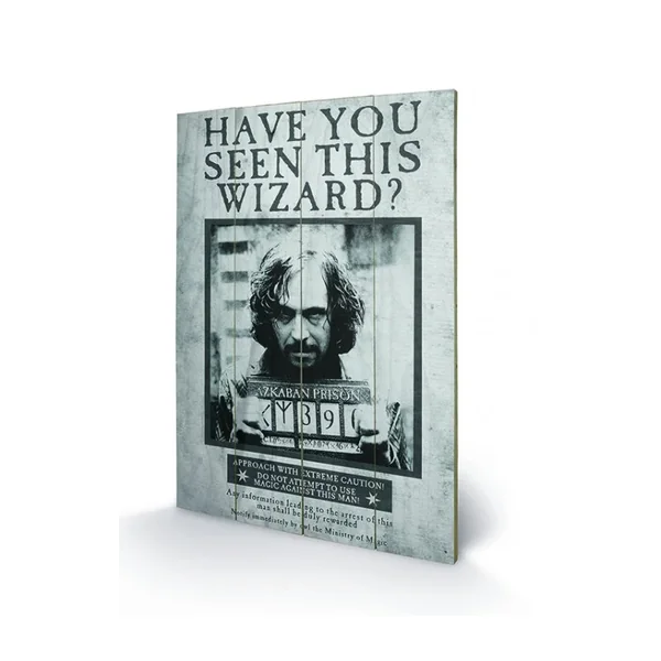 HARRY POTTER - Sirius Wanted - Impression sur bois 40x59cm