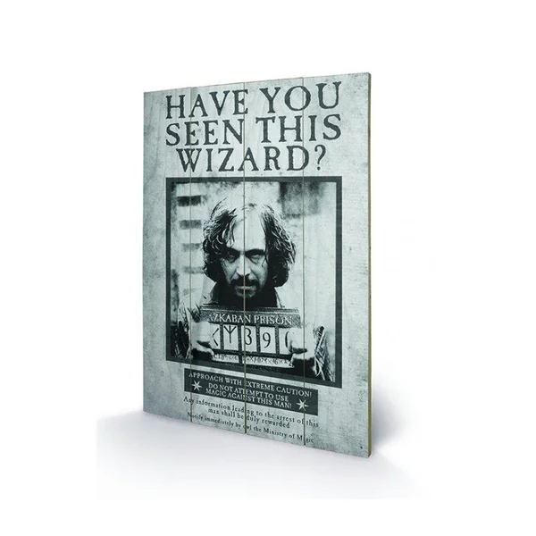HARRY POTTER - Sirius Wanted - Impression sur bois 40x59cm