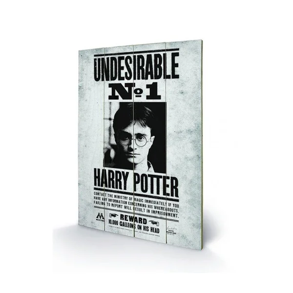 HARRY POTTER - Undesirable N° 1 - Impression sur bois 40x59cm