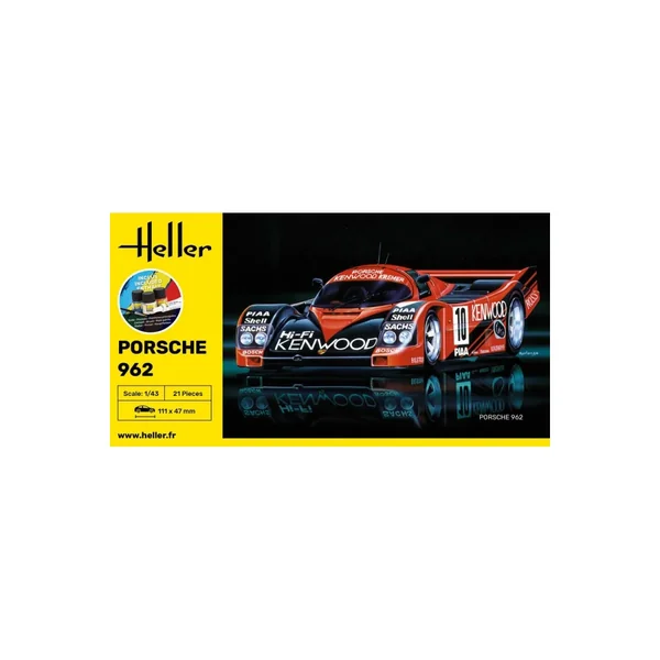 HELLER 56109 MAQUETTE STARTER KIT PORSCHE 962 1/43