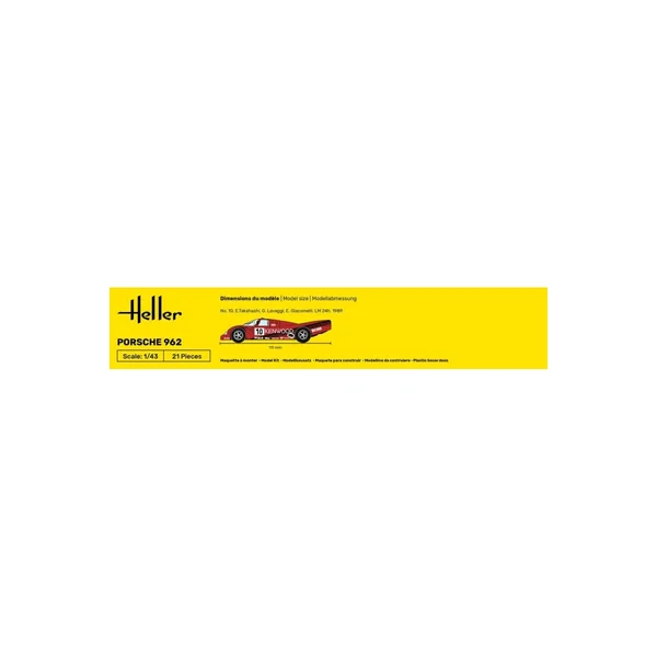 HELLER 56109 MAQUETTE STARTER KIT PORSCHE 962 1/43